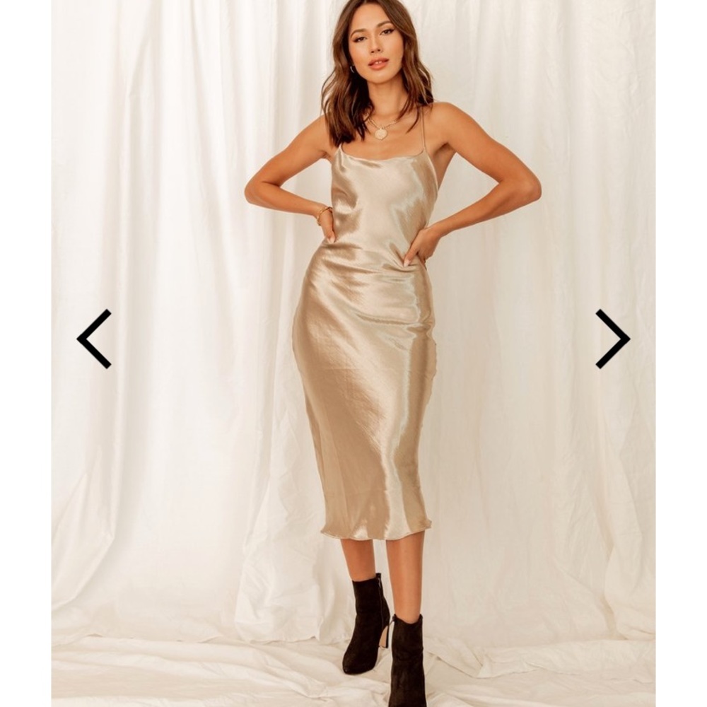 12th Tribe Silk Midi Dress